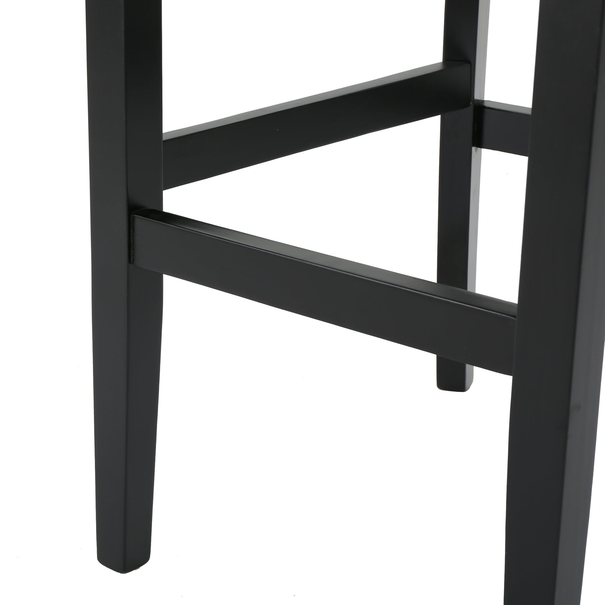 Barstool2Pcs Set Dark Grey Wood Fabric