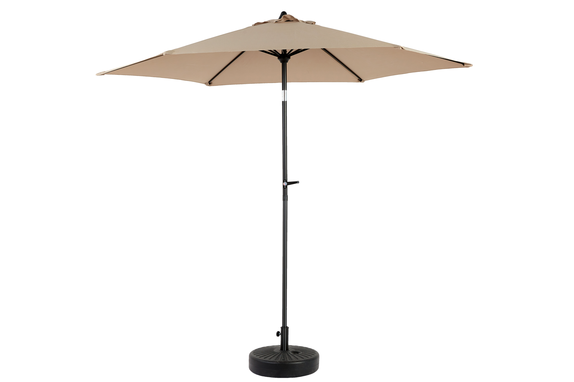 9Ft Outdoor Patio Umbrella Outdoor Table Umbrella With Push Button Tilt And Crank, Market Umbrella 6 Sturdy Ribsdeck, Backyard, Pool Base Not Included Khaki Khaki Garden & Outdoor Steel