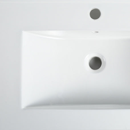 36 Inch Bathroom Ceramic Sink Basin, White White Ceramic