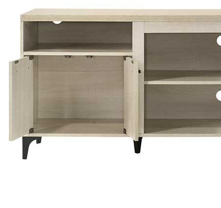 Evander 70"W Oak Finish 4 Door Tv Stand Oak 60 69 Inches Wood