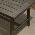Renaissance Outdoor Patio Picnic Dining Table Grey Acacia Wood