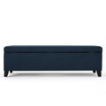 Hartford Storage Ottoman Navy Blue Fabric