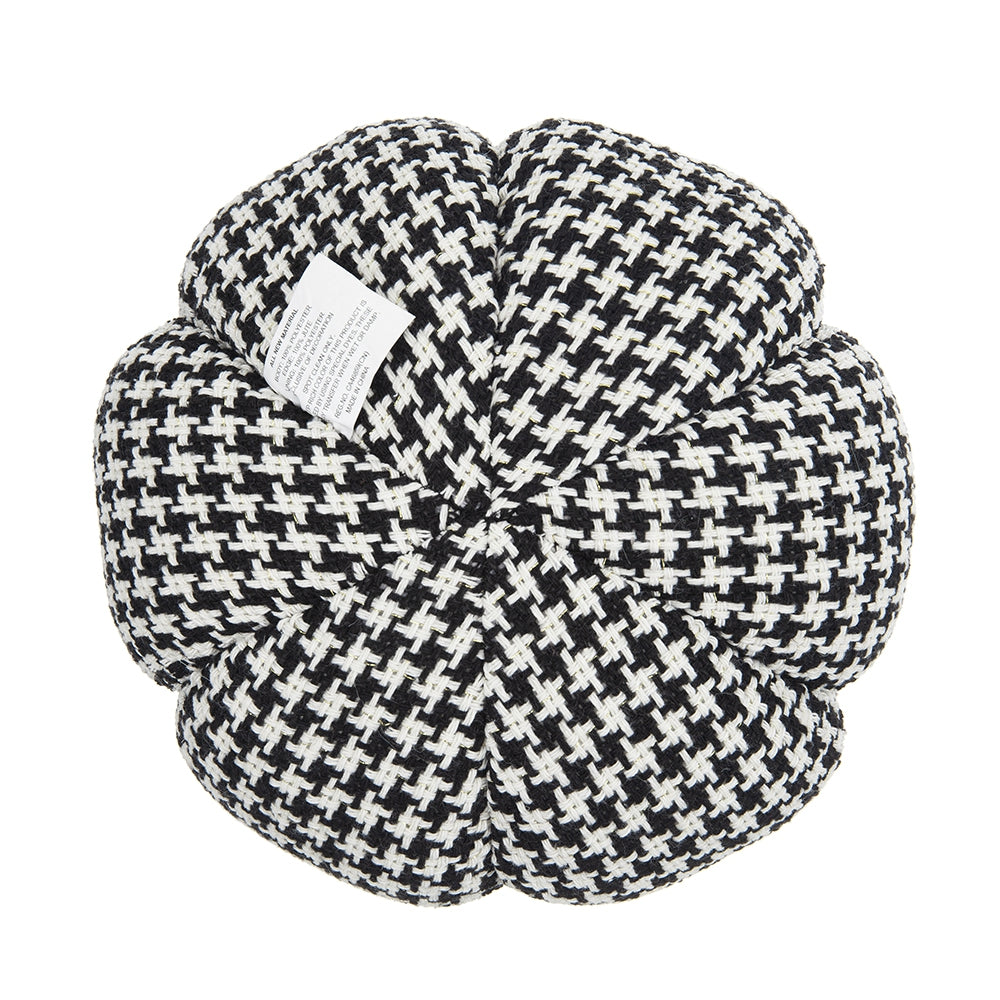 7X7X7.5" Fabric Pumpkin Decor, For Holiday Halloween Decoration Black,White Polyester