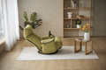 Adjustable Head And Waist, Game Chair, Lounge Chair In The Living Room, 360 Degree Rotatable Sofa Chair,Rotatable Seat Leisure Chair Deck Chair Green Metal Soft Cotton Metal