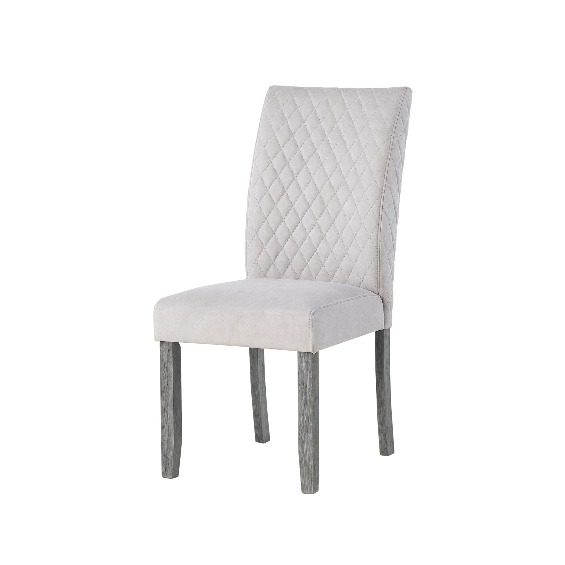 Jasmine Dining Chair Kit Of 2 Geometric Grey Dining Room Foam Wipe Clean Rectangular Casual Side Chair Rubberwood Solid Back Set Of 2 Wood Stainless Steel
