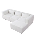 Modular Sofa Beige Chenille Fabric, Simple And Grand, The Seat And Back Is Very Soft. This Is Also A Knock Down Sofa Beige Chenille 4 Seat