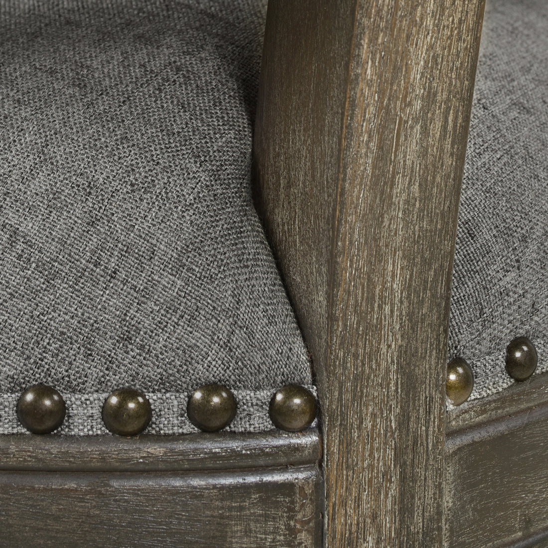 Paris 26.5 Farmhouse Counter Height Bar Stool With Backrest, Heathered Grey Linen Gray Foam Linen