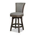 Henry 27 Armless Swivel Counter Height Bar Stool, Heathered Grey Linen Gray Foam Linen