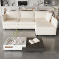 Side Armrest For Modular Sofa Combo Parts Pair Of Armrests For Sectional Modular Couch Beige Fabric 1 Seat