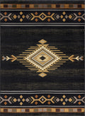 Tribes Gc Yls4001 Black 2 Ft. X 3 Ft. Southwest Area Rug Black Polypropylene