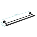 23.6'' Towel Bar Wall Mounted Matte Black Stainless Steel