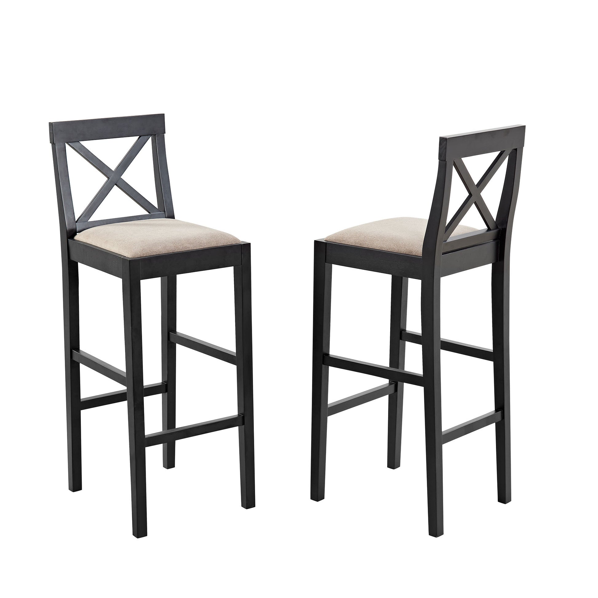 Bar Table,Bar Chair, Extra Long Entryway Table For Entryway, Hallway, Living Room, Foyer, Corridor, Rectangular Wood High Top Kitchen Dining Table, Black Matt Black Solid Wood Mdf