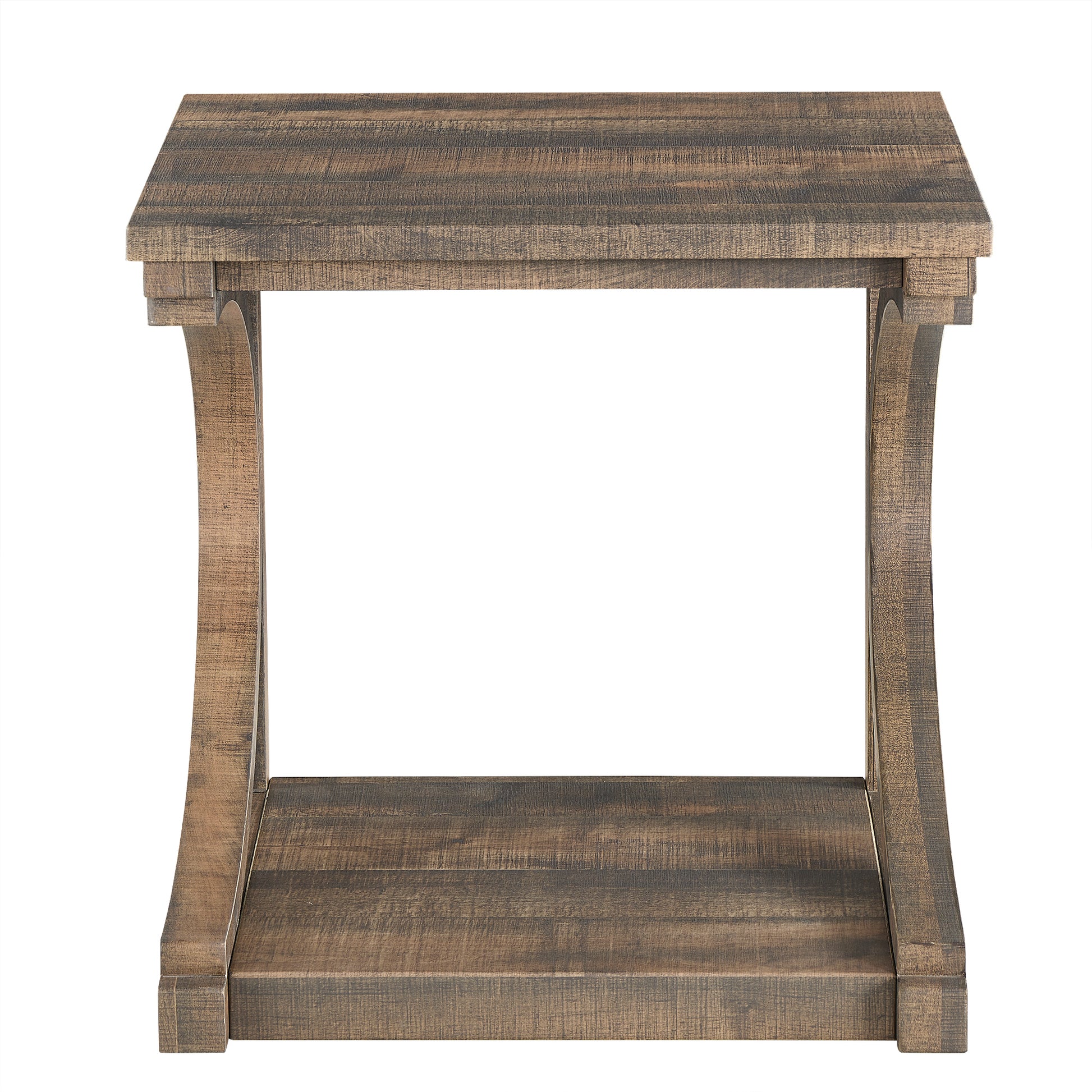 Unique Coffee Table, Solid Wood 23.8 Inch Modern Coffee Table Modern Center Table With Storage, Solid Wood Special Shape Coffee Table, Living Room, Kitchen, Apartment Dining Table Brown Solid Wood Mdf