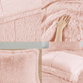 Shaggy Long Fur Comforter Mini Set Twin Blush Polyester