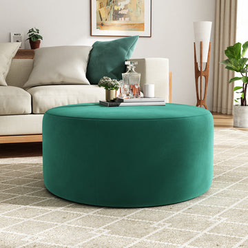 Ottoman Green Foam Velvet