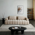 Modern Sectional Sofa, 4 Seater, Chenille Velvet Upholstered Sofa Couch For Living Room Apartment Small Space Camel Chenille Wood Primary Living Space Medium Soft Cushion Back Modern Eucalyptus Foam Solid Wood 4 Seat