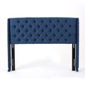 Lidia Wing Headboard Queen Dark Navy Fabric