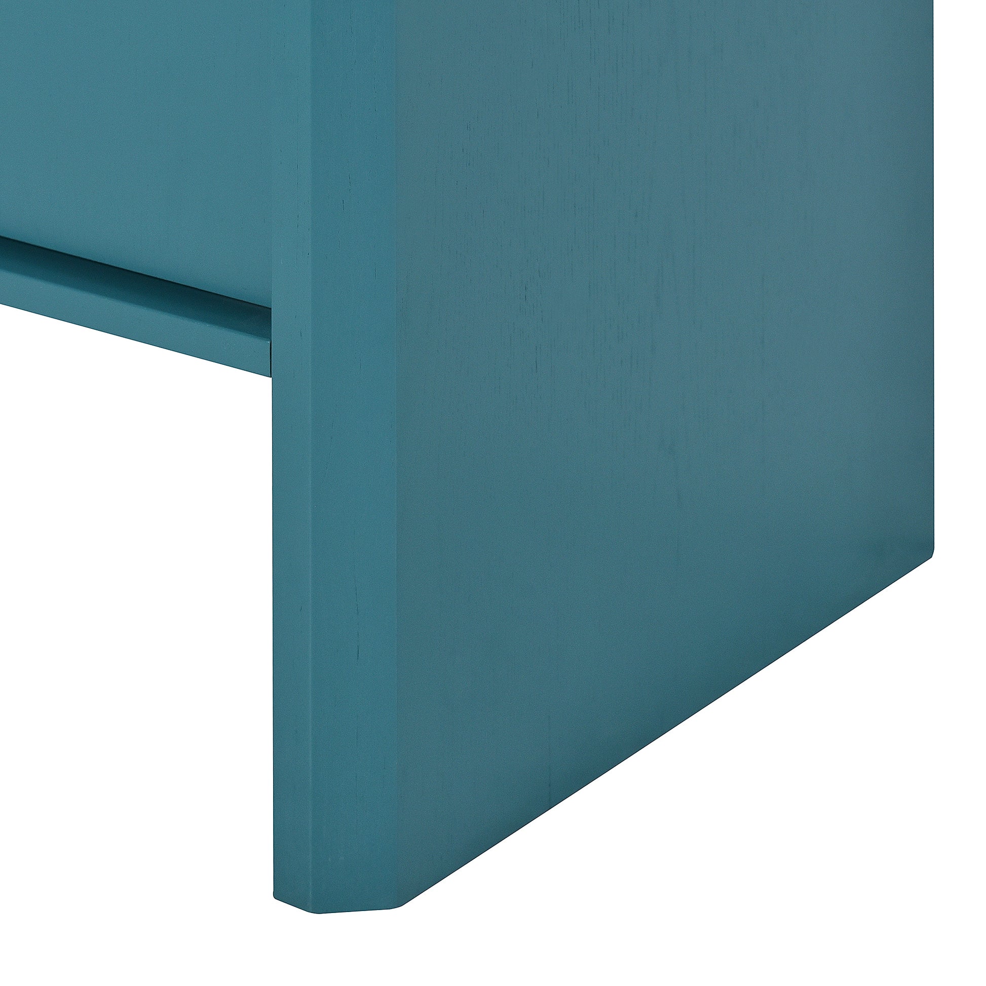 4 Door Large Storage Retro Sideboard With Adjustable Shelves And Long Handles For Kitchen, Dining Room And Living Room Antique Blue Antique Blue Mdf