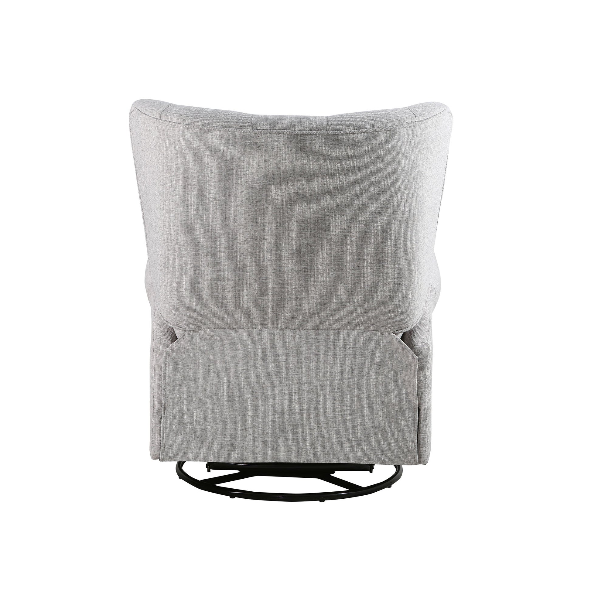 Alice Wingback Recliner In Linen Grey Grey Fabric