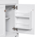 30 Inch Bathroom Vanity With Ceramic Sink, Modern White Single Bathroom Cabinet With 2 Doors And A Shelf, Soft Close Doors White Bathroom Solid Wood Mdf