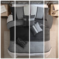7 Piece Faux Suede Comforter Set Black King King Black Polyester