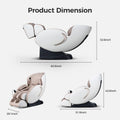 Bosscare 3D Zero Gravity Massage Chair,Full Body Shiatsu Recliner With App Beige Beige Gold Leather Leather