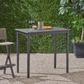 Outdoor Minimalist Acacia Wood Rectangle Bar Table Dark Gray Dark Gray Garden & Outdoor Minimalist Acacia Wood