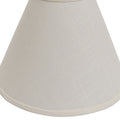 Deep Cone Hardback Lampshade With Washer Fitter, Off White Fabric Lampshade For Table Lamps, Natural Linen, 6