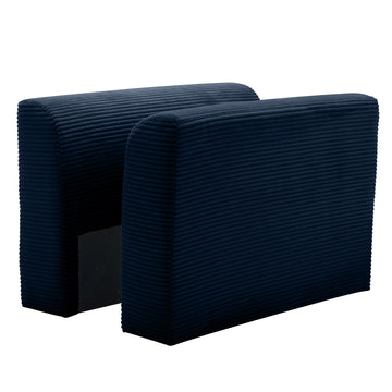 Corduroy Sofa Armrests For 2 Seater Sofa, 3 Seater Sofa And 4 Seater Sofa, Bule Corduroy Blue Corduroy 1 Seat