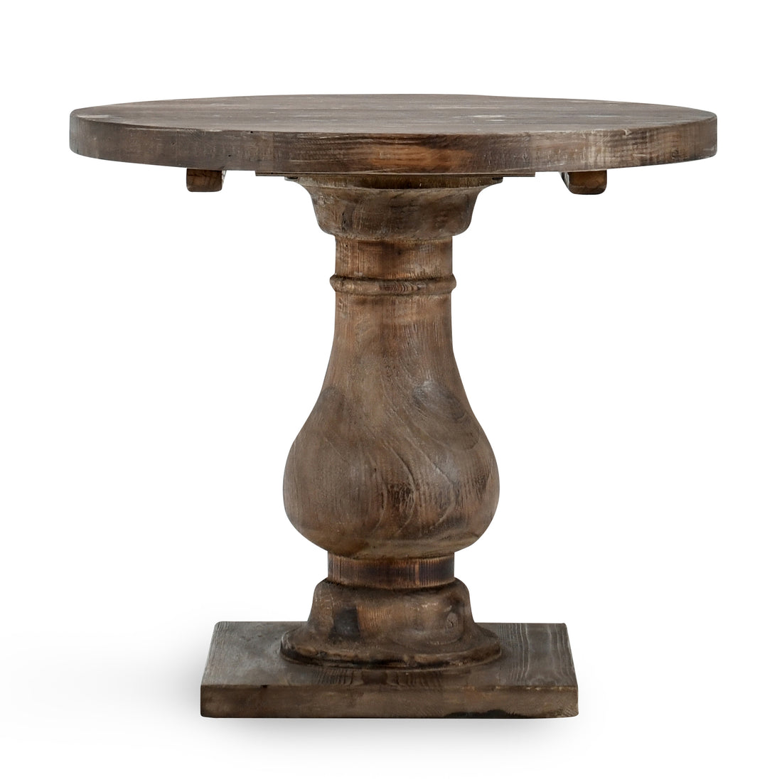 Biltmore Round End Table Aged Brown Antique Brown Pine