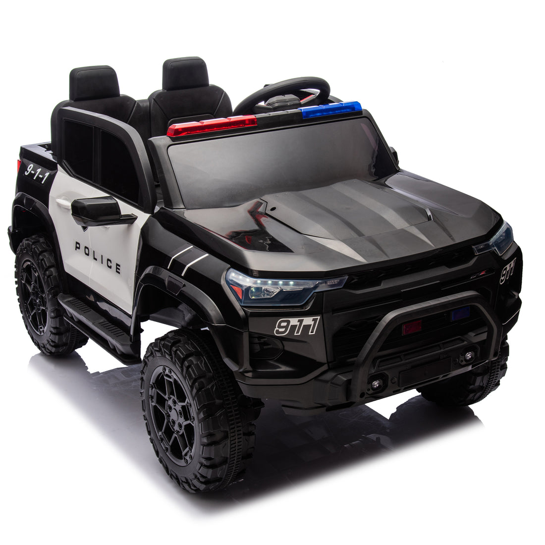 24V Two Seater Kids Ride On Electric Pickup,Kids Ride On Toy W Parents Remote Control,4Wd 800W Motors,Two Safety Belts,High Gate Safety Design,Top Warning Light, Speed 2.49 3.73Mph For Kids Aged 3 . Black 50 99 Lbs Polypropylene