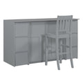 Twin Size Murphy Bed With Drawers, Cabinets And Usb Ports,Gray Twin Gray Mdf Lvl