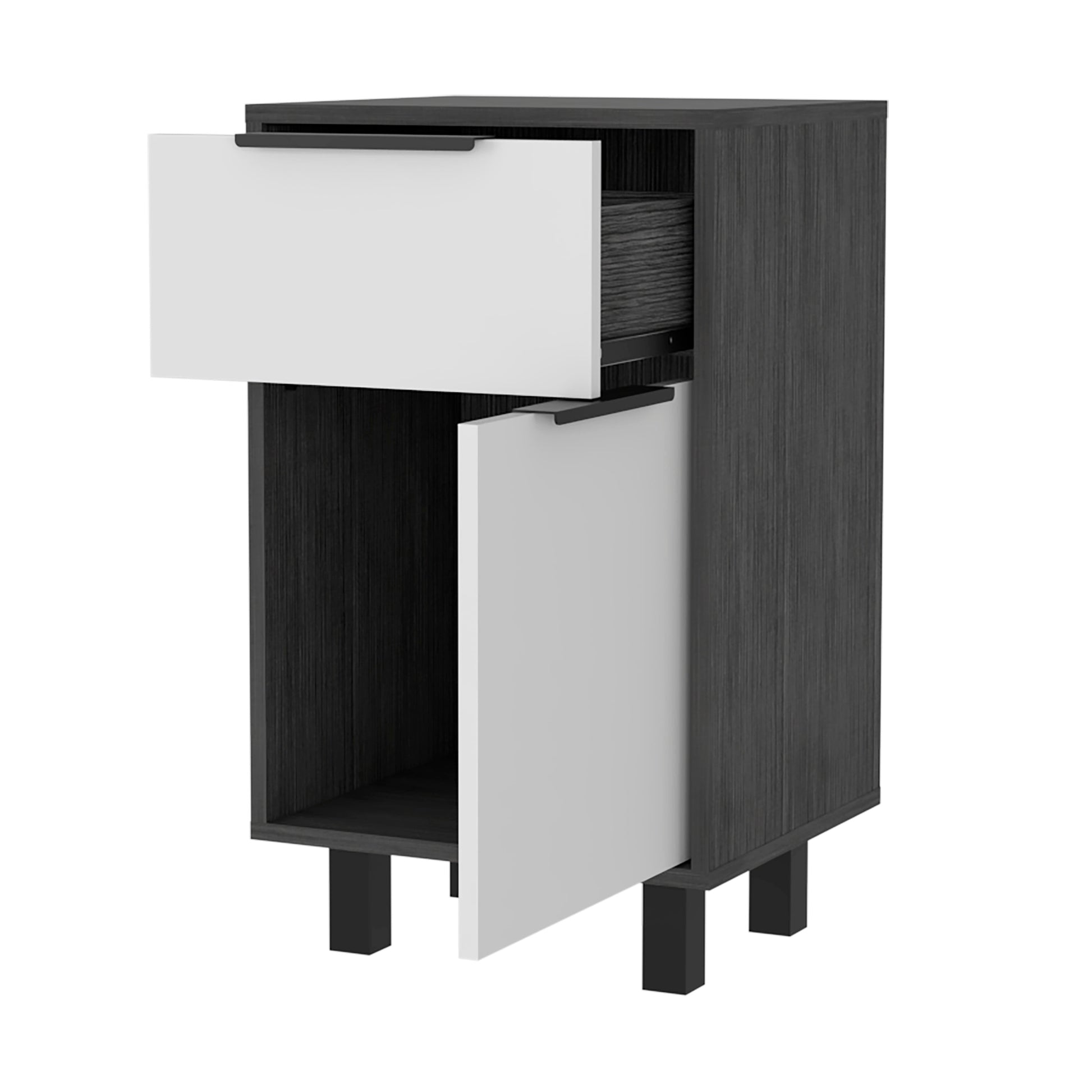 Luxor Z Nightstand, One Cabinet, Superior Top, One Drawer Multicolor Mdf Engineered Wood