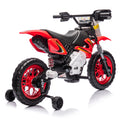 12V Kids Ride On Electric Toy Motorcycle,Rear Suspension,Twist Grip Throttle,Slow Start,Removable Training Wheels,Indie Music Box With Horn And Engine,Simulation Of Dirt Bike Modeling For Kids 3 8. Red 50 99 Lbs Polypropylene