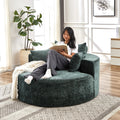 55''L Chenille Sponge Single Sofa,No Assembly Required,Fluffy Modern Sleeper Chair For Living Room, Bedroom, Lounge And Projection Room Not A Swivel Chair. Green Foam Chenille 1 Seat