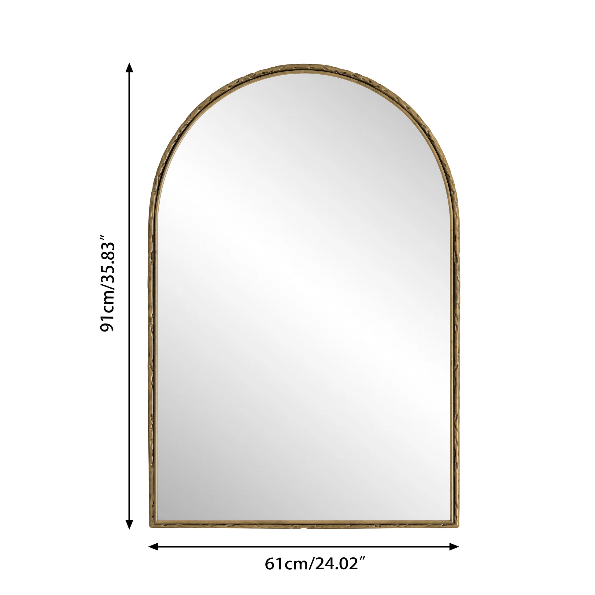Arched Mirror,Wall Mirror For Bathroom,Vanity Mirror Or Wall Decor Arch Mirror For Livingroom Bedroom Entryway,Gold Gold Glass,Mdf Iron