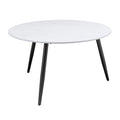 Modern Style Nesting Cocktail Tables And Side Table 3 Piece Occasional Table Set Black Metal Legs White Sintered Stone Top Black,White Primary Living Space Modern Metal,Sintered Stone