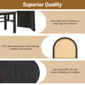 5 Piece Retro Functional Dining Set With 1 Extendable Dining Table And 4 Upholstered Chairs With Rattan Backrests For Dining Room And Kitchen Espresso Espresso Solid Wood Mdf