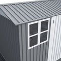 Storage Shed 6 X 8 Ft Large Metal Tool Sheds With Window Grey Rectangular None Garden & Outdoor Modern Year Round Use Anchored Metal