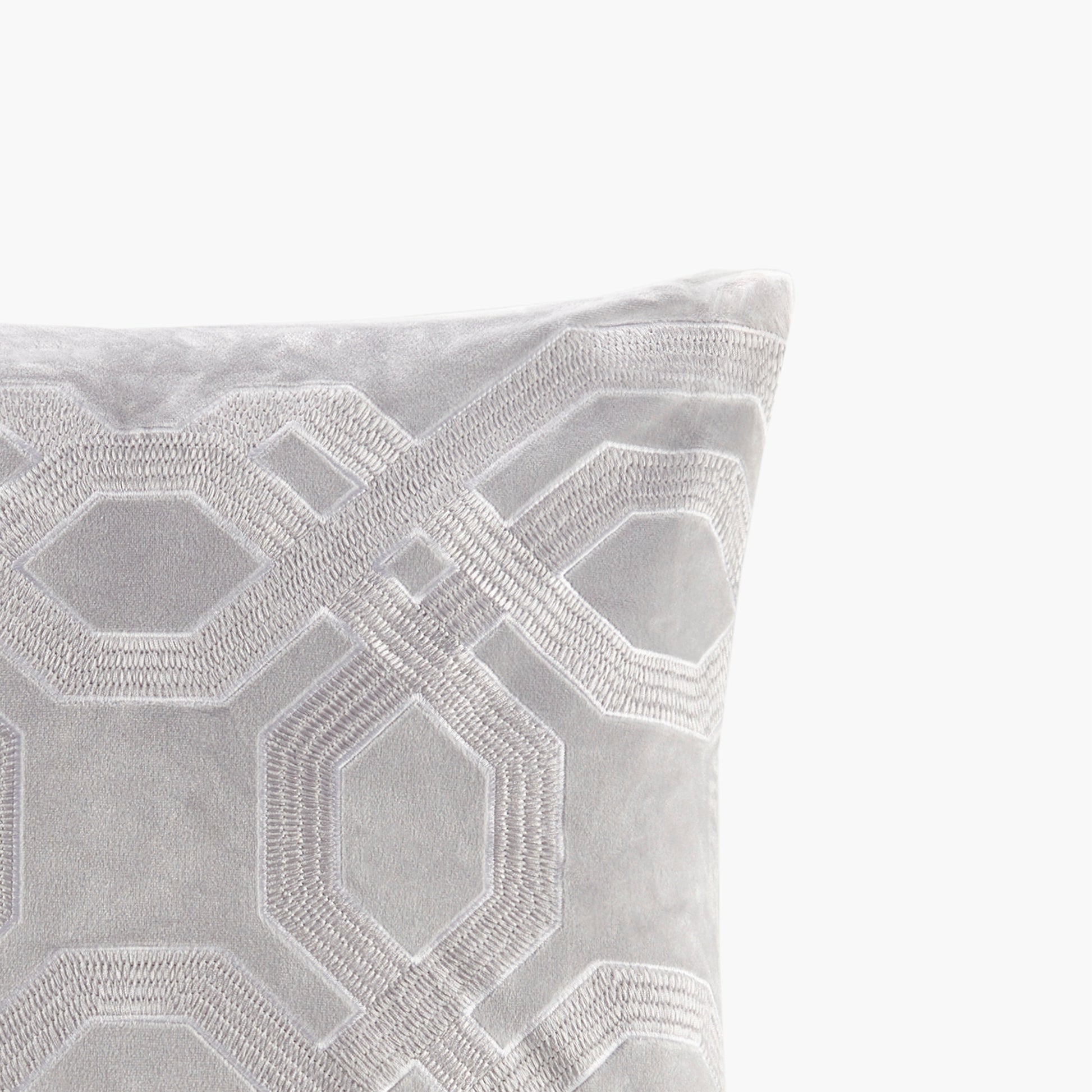Square Decor Pillow Silver 18X18" Silver Cotton
