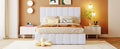 Full Size Upholstered Platform Bed With A Hydraulic Storage System White Old Sku: Lp000111Aak White Upholstered