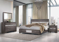 Ryder Sparkle Grey Mirror Gray Solid Wood Mdf