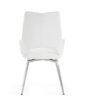 Jack Swivel White Dining Chair Kit Of 2 White Stainless Steel