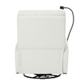 270 Power Swivel Rocker Recliner Chair, Electric Glider Reclining Sofa With Usb Ports, Power Swivel Glider, Rocking Chair Nursery Recliners For Living Room Bedroom Light Gray Solid Light Brown Primary Living Space Push Button Rubberwood Solid Back Wood