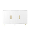 3 Door Large Storage Sideboard With Gold Handles For Kitchen, Dining Room And Living Room.55.12