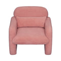 Stylish And Minimalist Teddy Fleece Single Sofa Chair With Arms And Pillow, Armchair, Accent Chair For Living Room, Bedroom, Study,Pink Pink Teddy