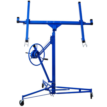 Drywall Panel Hoist Drywall Lift Rolling Panel Hoist Jack Lifter 16Ft Blue Color Blue Metal