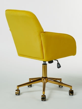 Ys Office Chair Bright Yellow Velvet