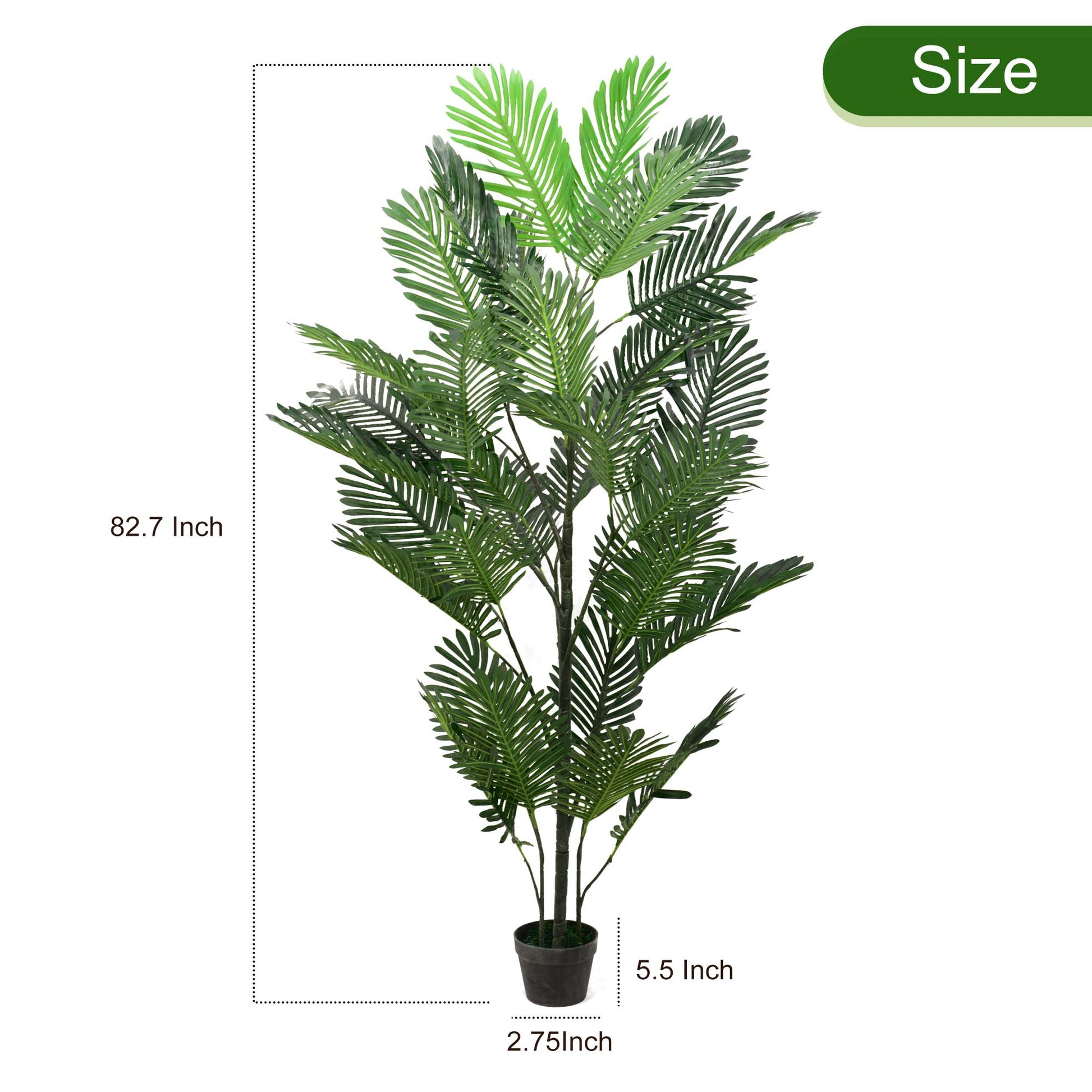 2Pcs Large Artificial Plants Fake Palm Tree Tropical Palm Leaves Faux Palm Plants Tall Tree Indoor Real Touch Plastic Monstera Leaves For Home Garden Outdoor Office Decor Green Plastic