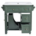 30'' Bathroom Vanity With Top Sink, Modern Bathroom Storage Cabinet With 2 Drawers And A Tip Out Drawer, Single Sink Bathroom Vanity Same As N710S130001F Green Bathroom Modern Solid Wood Mdf Resin